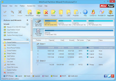 Free download MiniTool Partition Wizard Professional 9.1 Terbaru Full Version