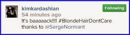 #KimKardashian Goes Blonde.....Again!