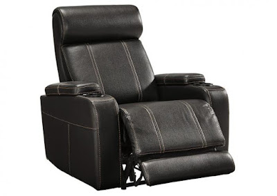 black leather power recliner