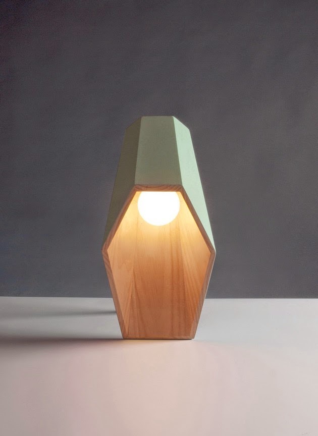 Wood table lamp furniture by Alessandro Zambelli