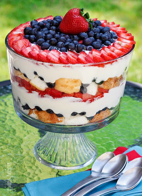 red white and blue trifle