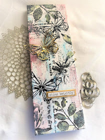 Sara Emily Barker https://sarascloset1.blogspot.com/2019/02/springtime-mixed-media-canvas-with-tim.html Springtime Mixed Media Canvas Tim Holtz Geo Springtime 1