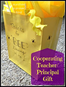 cooperating teacher gift, student teacher principal gift, cooperating principal gift, Bee themed gift, cheer coach gift, piano teacher gift, voice coach gift