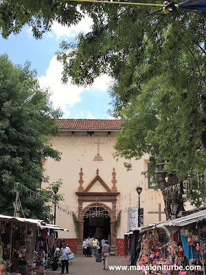 Entrance to the Parish of San Diego de Alcala in Quiroga, Michoacán