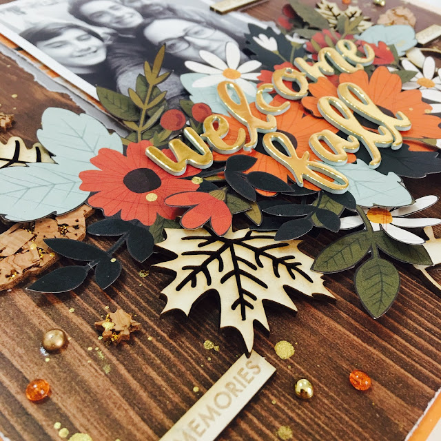 Welcome Fall Scrapbook Layout by Angela Tombari for Yuppla Craft DT