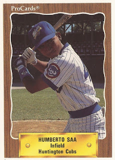 Humberto Saa 1990 Huntington Cubs card