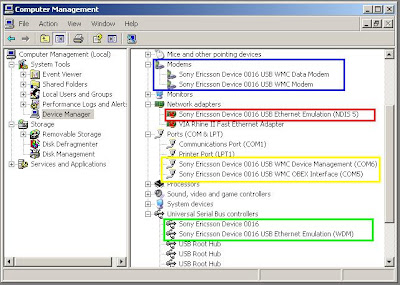 Setup Se k610i modem6