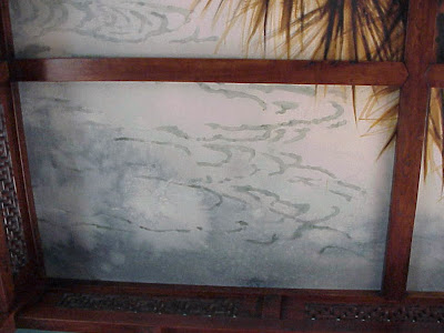 Pine Canopy  on Wonderful Chinoiserie Screen With The Artist S Sketches