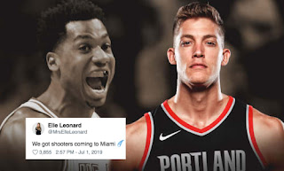 Meyers Leonard E S Wife Claps Back At Hassan Whiteside After His Reaction On Trade To Trail Blazers