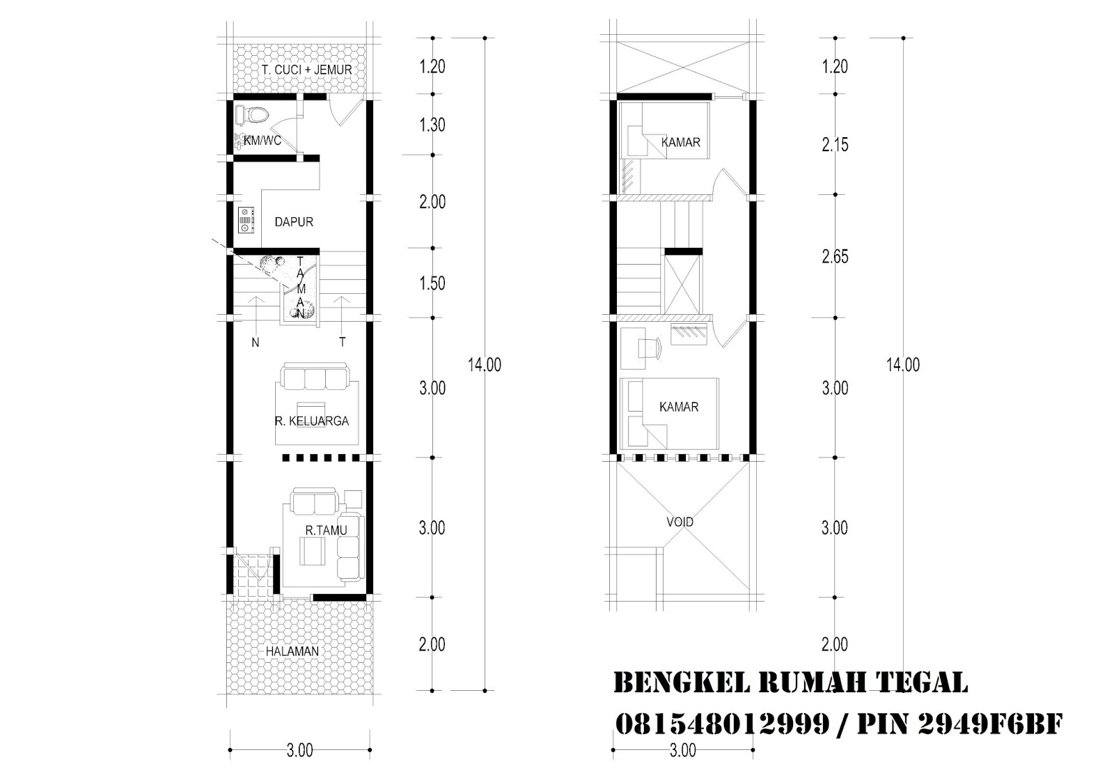 68 Desain Rumah Minimalis Lebar 3 Meter Desain Rumah 