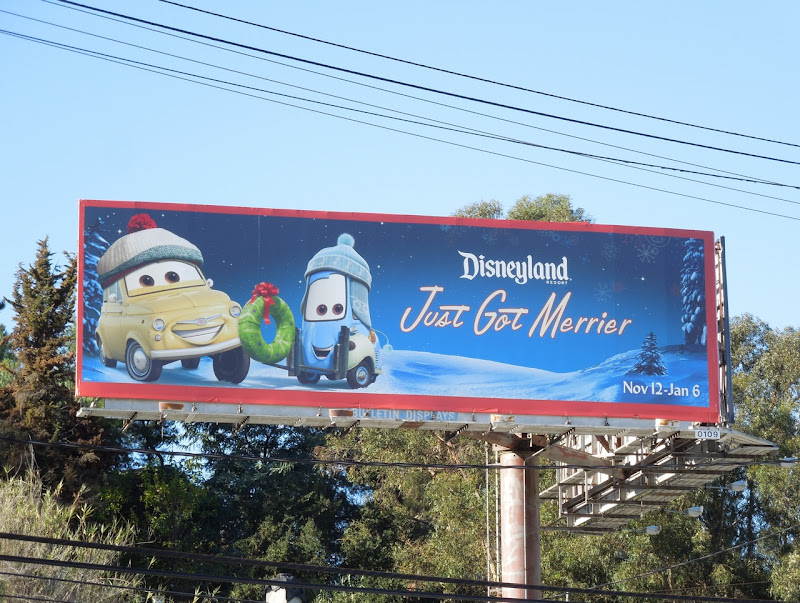 Disneyland Just Got Merrier Cars billboard