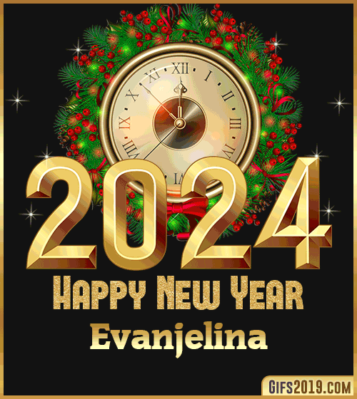 Gif wishes Happy New Year 2024 Evanjelina