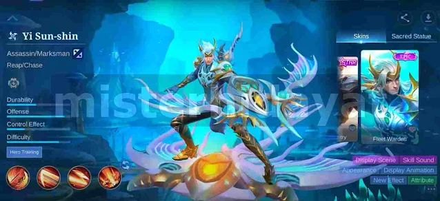 Cara Dapat Skin Epic Yi Sun-shin Gratis Dengan Script