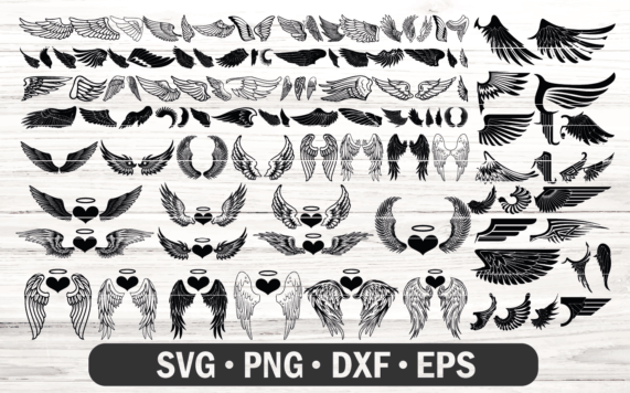 109 Angel Wings SVG Cut File for Cricut Free