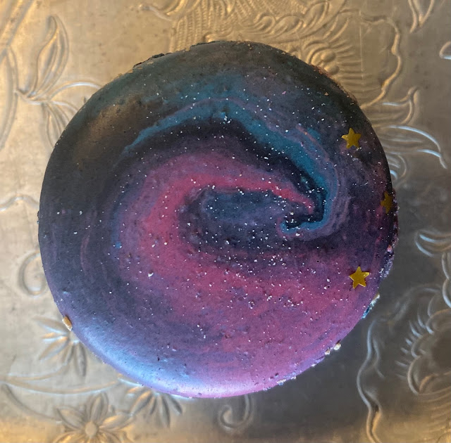 galaxy swirl macaron