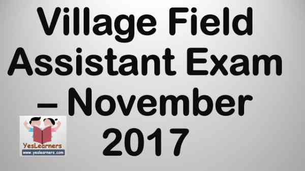 Village Field Assistant Hall Ticket Download