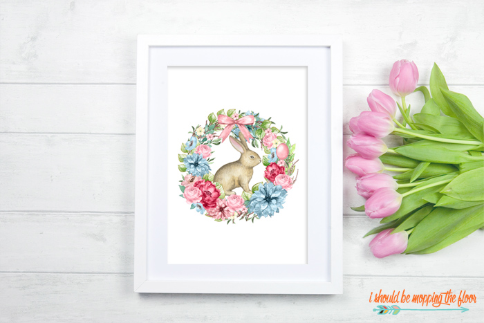 Free Botanical Bunny Printable