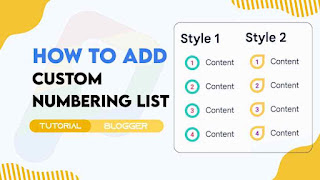 Custom Number List Style on Blogger