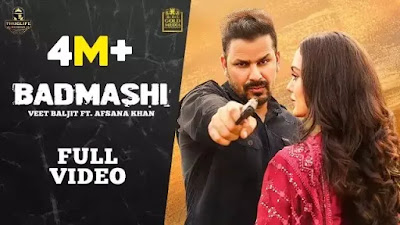 Badmashi Lyrics - Veet Baljit Ft. Afsana Khan