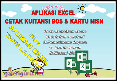 Aplikasi Excel cetak kartu NISN dan Kwitansi Laporan BOS otomatis  2017