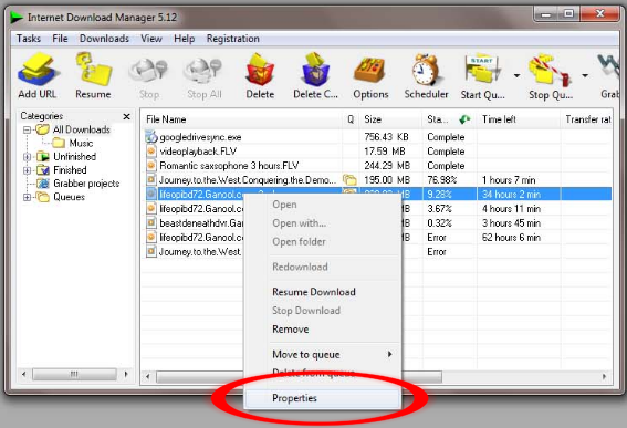 cara resume download di idm