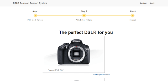  atau dalam bahasa Inggris dikenal dengan decision support system  Source Code PHP Sistem Pendukung Keputusan Pemilihan Kamera DSLR