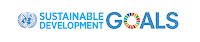 Text-based logo which shows the following words in a blue font: "Sustainable Development Goals"