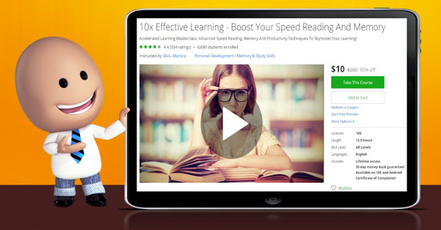 [95% Off] 10x Effective Learning - Boost Your Speed Reading And Memory| Worth 200$