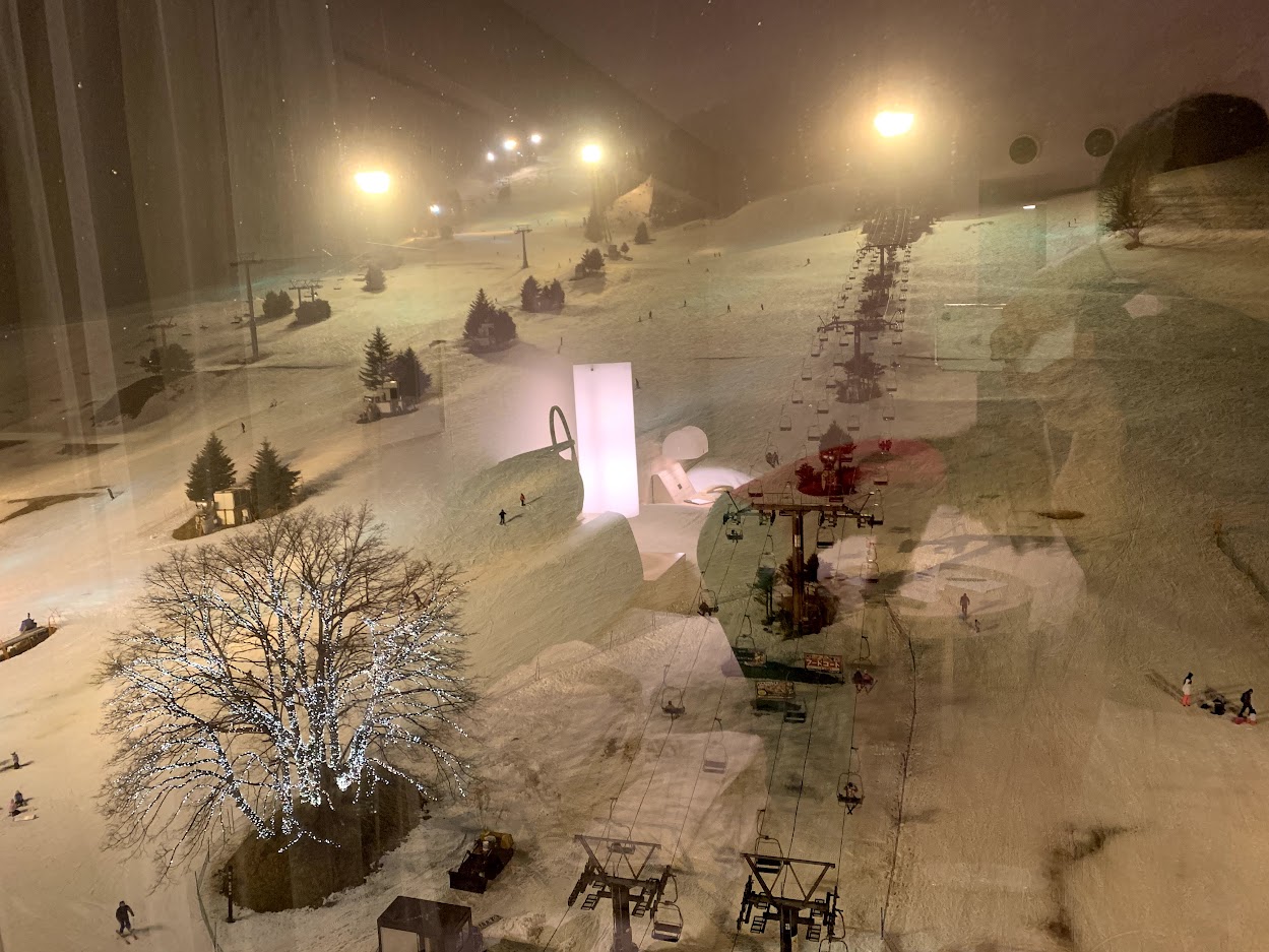 苗場王子 房內雪場view