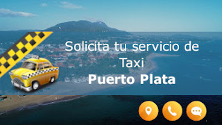 servicio de taxi y paisaje caracteristico en Puerto Plata