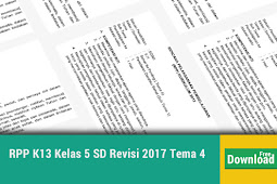 Rpp K13 Kelas 5 Sd Revisi 2017 Tema 4