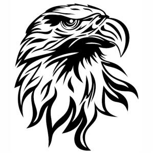 Eagle-head-tribal-tattoo-stencil