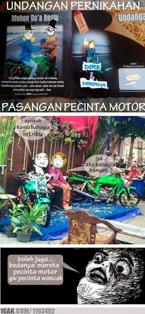 Pernikahan Unik, Motor ikut nikah, Honda CB nikah