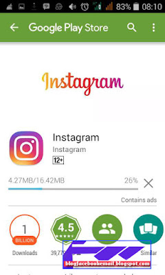  Daftar Instagram dengan akun facebook di Android Cara Membuat Daftar Instagram dengan akun facebook di Android