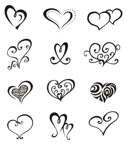 Girly Heart Tattoo Designs