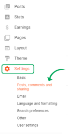 blogger  Comment box setting