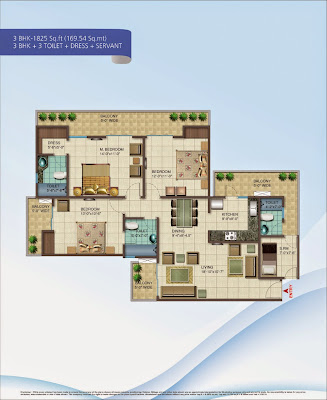 Nirala splendora 1825 3 bhk