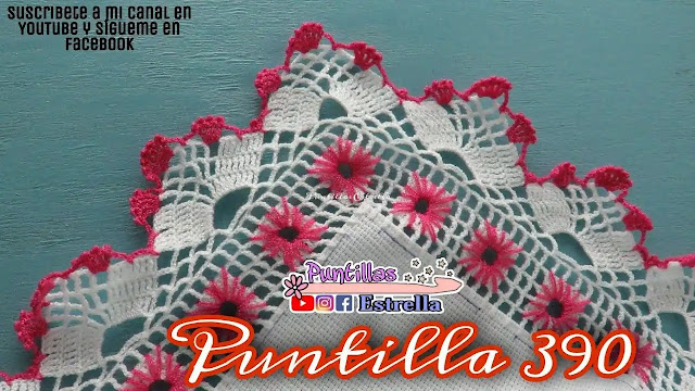 Hermosa puntilla a crochet