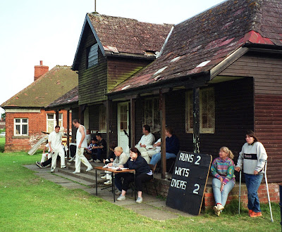 The wooden cricket pavilion built for Brigg Grammar School in 1929 and later used by Sir John Nelthorpe School and Brigg Town Cricket Club