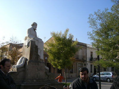 Sculpture of Antoni Gaudí in La Colònia Güell