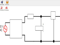 Simulasi Cara Kerja Rangkaian Catu Daya atau Power Supply Setengah Gelombang