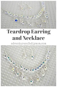 teardrop necklace and earrings diy