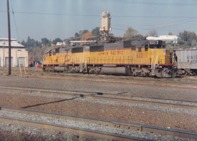 Union Pacific SD60 #6021 at Albina Yard in Portland, Oregon, in 1994