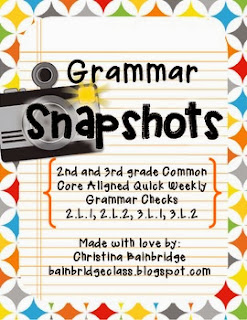 http://www.teacherspayteachers.com/Product/Grammar-Snapshots-Weekly-Assessments-and-Practice-2nd-and-3rd-CCSS-L1-L2-796224