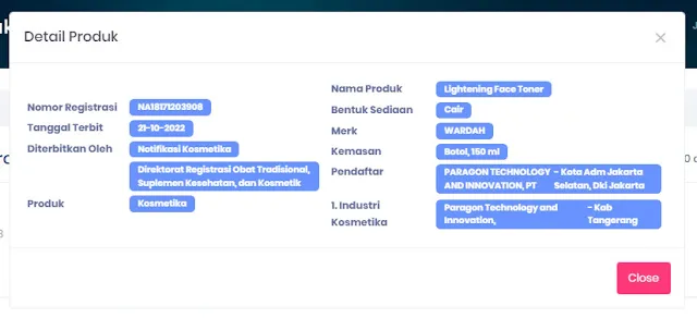 bpom toner wardah lightening