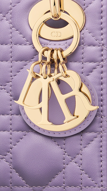 ♦Lady Dior mini lilac cannage lambskin bag #brilliantluxury
