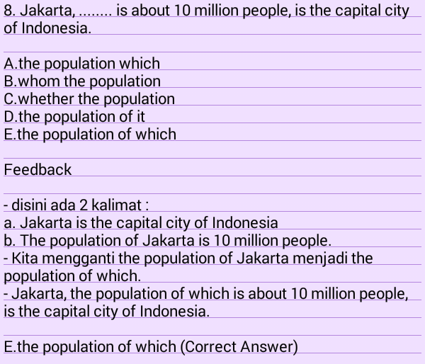 Kumpulan Contoh Soal Toefl