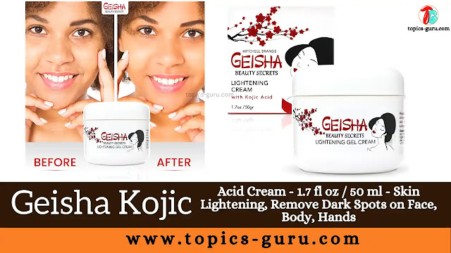 Geisha Kojic Acid Cream - 1.7 fl oz / 50 ml - Skin Lightening, Remove Dark Spots on Face, Body, Hands