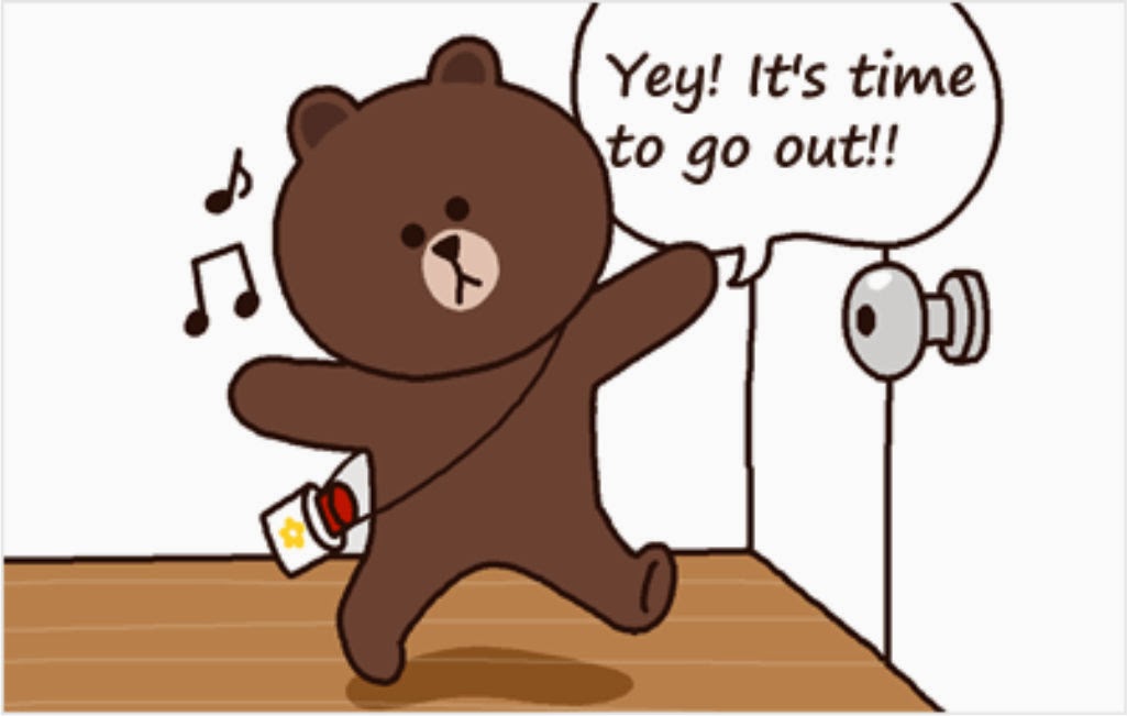 Download Sticker Line Brown and Cony Your Title