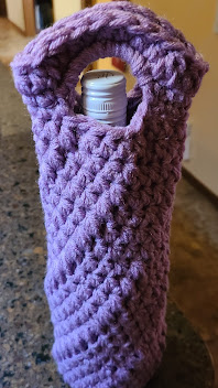 Purple wine tote by Nancy